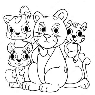 Page A Colorier Du Mignon Pink Panther Avec Des Amis 21543-19992