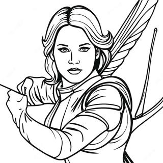 Page A Colorier De Katniss Everdeen En Action 21563-19861