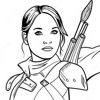 Page A Colorier De Katniss Everdeen En Action 21563-19862