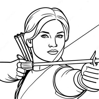 Page A Colorier De Katniss Everdeen En Action 21563-19863