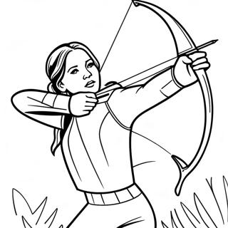 Page A Colorier De Katniss Everdeen En Action 21563-20005