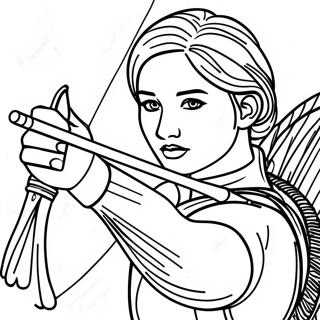 Page A Colorier De Katniss Everdeen En Action 21563-20007