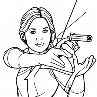 Page A Colorier De Katniss Everdeen En Action 21563-20008