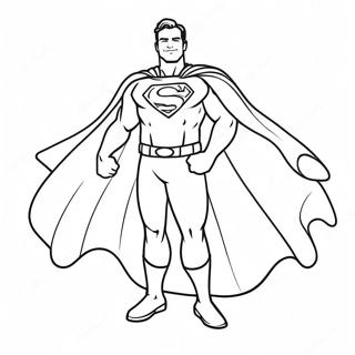 Page A Colorier De Super Papa Avec Une Cape 21603-19895