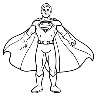 Page A Colorier De Super Papa Avec Une Cape 21603-20038