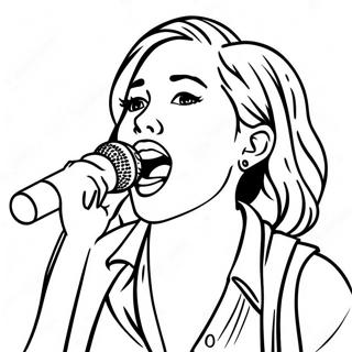 Page A Colorier De Miley Cyrus Chantant Sur Scene 21613-19902