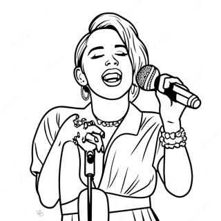 Page A Colorier De Miley Cyrus Chantant Sur Scene 21613-20047