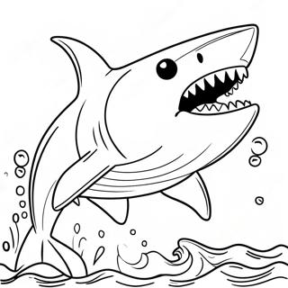 Page A Colorier Sur Les Machoires Du Grand Requin Blanc 21633-20062