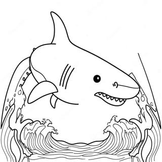 Page A Colorier Sur Les Machoires Du Grand Requin Blanc 21633-20063