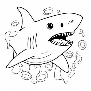 Page A Colorier Sur Les Machoires Du Grand Requin Blanc 21633-20064