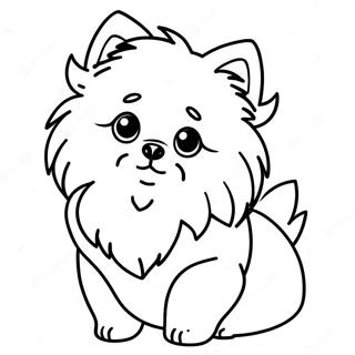 Page A Colorier Sur Un Chiot Pomeranien 21662-20083