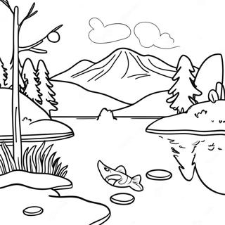 Application Du Lac Pages À Colorier