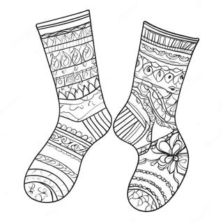 Page A Colorier De Chaussettes Colorees 21752-20154