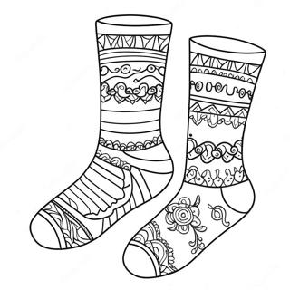 Page A Colorier De Chaussettes Colorees 21752-20156