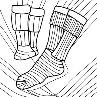 Page A Colorier De Chaussettes Rayees 21753-20157