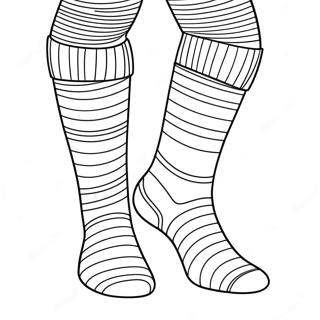 Page A Colorier De Chaussettes Rayees 21753-20158