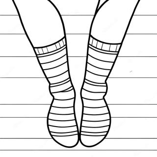 Page A Colorier De Chaussettes Rayees 21753-20159