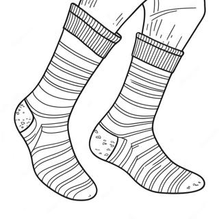 Page A Colorier De Chaussettes Rayees 21753-20160