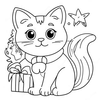 Page A Colorier Chat De Noel Mignon 21792-20188