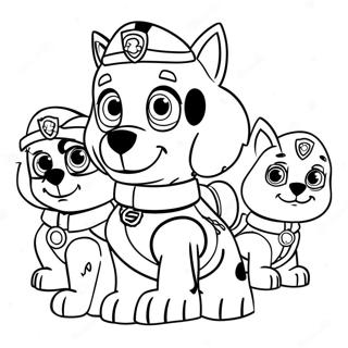 Page A Colorier Des Personnages De Paw Patrol Charmants Pour Paques 21873-20253