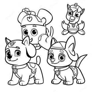 Page A Colorier Des Personnages De Paw Patrol Charmants Pour Paques 21873-20254