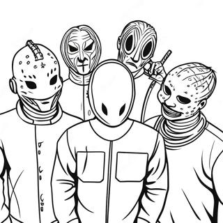 Page A Colorier Des Membres Du Groupe Slipknot 21923-20293