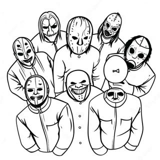 Page A Colorier Des Membres Du Groupe Slipknot 21923-20294