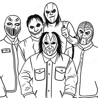 Page A Colorier Des Membres Du Groupe Slipknot 21923-20296