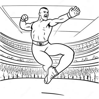 Page A Colorier Dun Lutteur De La Wwe Sautant Sur Un Adversaire 21943-20309