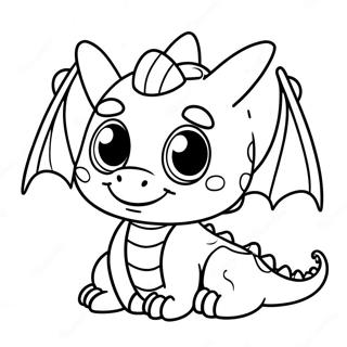 Page A Colorier Dun Mignon Bebe Dragon Avec De Grands Yeux 21974-20326