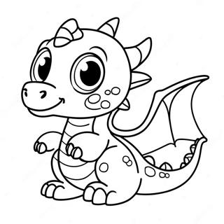 Page A Colorier Dun Mignon Bebe Dragon Avec De Grands Yeux 21974-20327