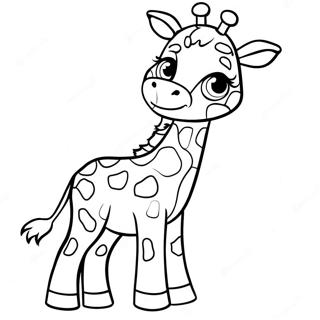 Page A Colorier Dun Mignon Bebe Girafe 22044-20381