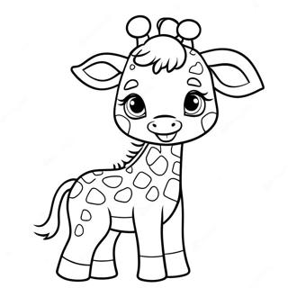 Page A Colorier Dun Mignon Bebe Girafe 22044-20382