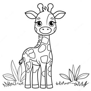 Page A Colorier Dun Mignon Bebe Girafe 22044-20383