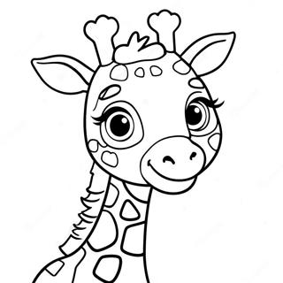 Page A Colorier Dun Mignon Bebe Girafe 22044-20384