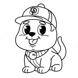 Page A Colorier Mascotte Padres Mignonne 22114-20440