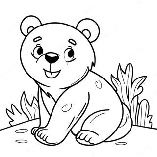 Page A Colorier De Mignon Ourson Grizzly 22224-20528