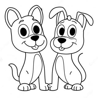 Page A Colorier Duo Chatchien Joueur 22234-20535