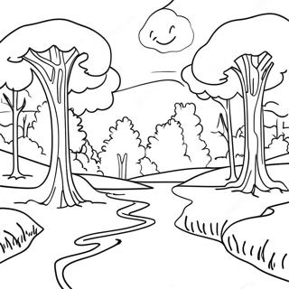 Page A Colorier Paysage Charmant De Lalabama 22254-20549