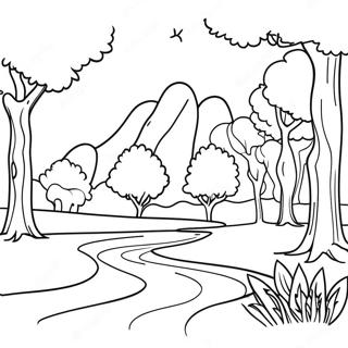 Page A Colorier Paysage Charmant De Lalabama 22254-20552