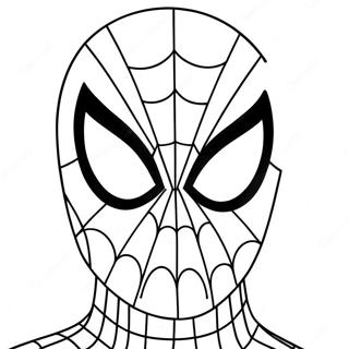 Visage De Spiderman Pages À Colorier