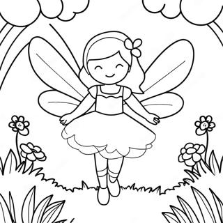 Page A Colorier De La Fee Magique Dans Un Jardin 22304-20590