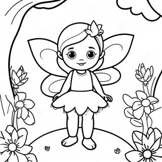 Page A Colorier De La Fee Magique Dans Un Jardin 22304-20591