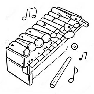 Page A Colorier Du Xylophone Avec Des Notes Colorees 22374-20645