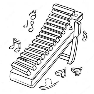 Page A Colorier Du Xylophone Avec Des Notes Colorees 22374-20647