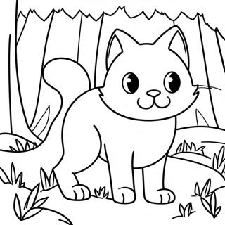 Page A Colorier De Chat Guerrier Realiste Feroce Dans La Foret 22404-20670