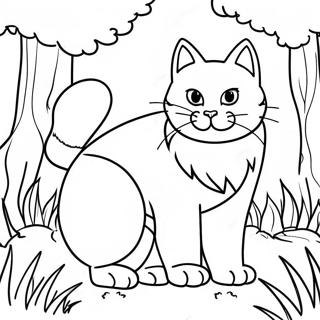 Page A Colorier De Chat Guerrier Realiste Feroce Dans La Foret 22404-20671