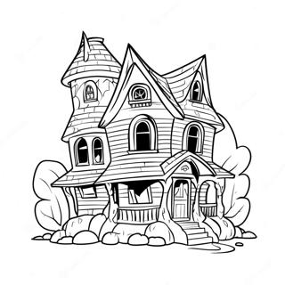 Page A Colorier De Maison De Monstre 22443-20698