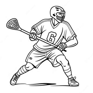 Page A Colorier Dun Joueur De Lacrosse En Action 22464-20717