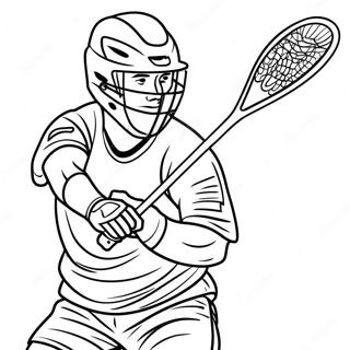 Page A Colorier Dun Joueur De Lacrosse En Action 22464-20718